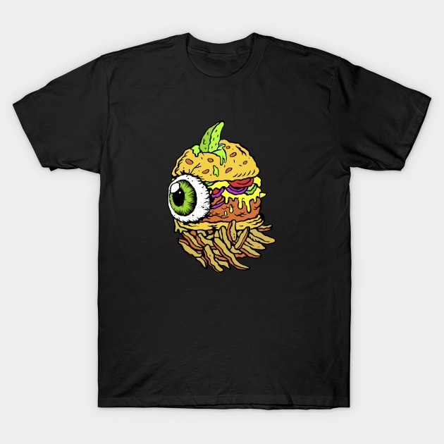 Burger Ghost T-Shirt by CherryMothCake